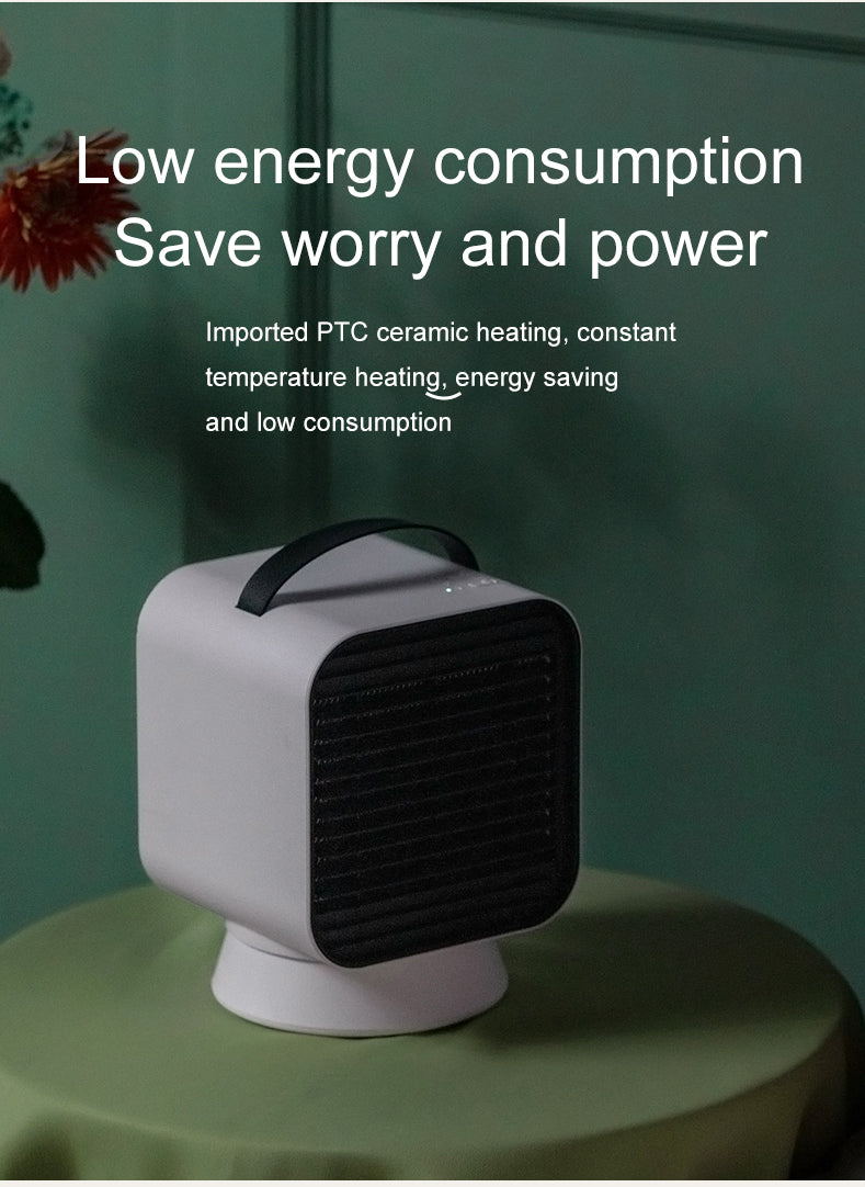 Heater Fan 3S Fast Heating 1000W Auto Oscillating Winter Room Heater Fan Portable Household Office Fan Heater
