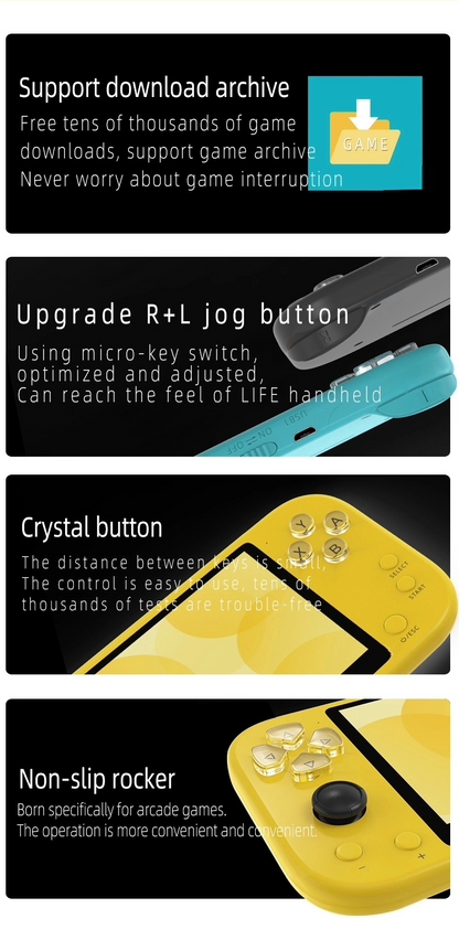 X20 Retro Video Game Console 5.1 Inch Display Screen 8GB Classic Handheld Gaming Consoles 8Bit Game Player - marjan nyc inc