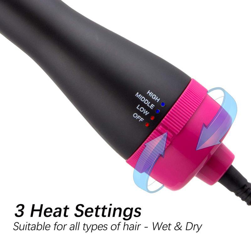 Custom Pink Multi-Functional Electric Hair Straightener and Curler Hot Comb for Women - marjan nyc inc