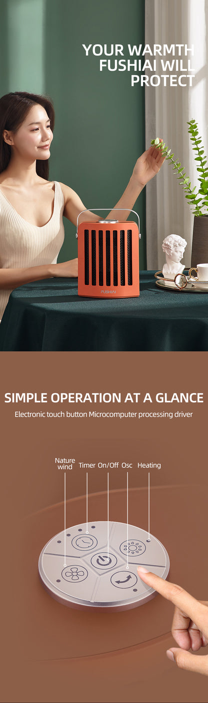 950W Ceramic Space Heater | 3-Speed Portable Heater