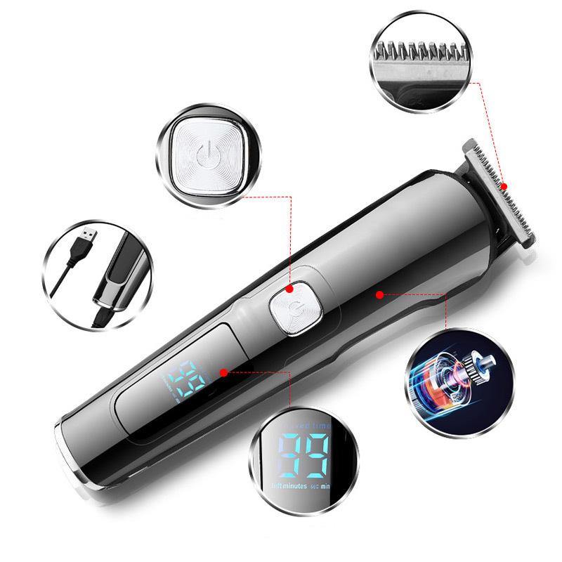 Electric Hair Cut Machine with Low Noise Rechargeable Cordless Close Cutting T Blade Hair Trimmer for Men - marjan nyc inc