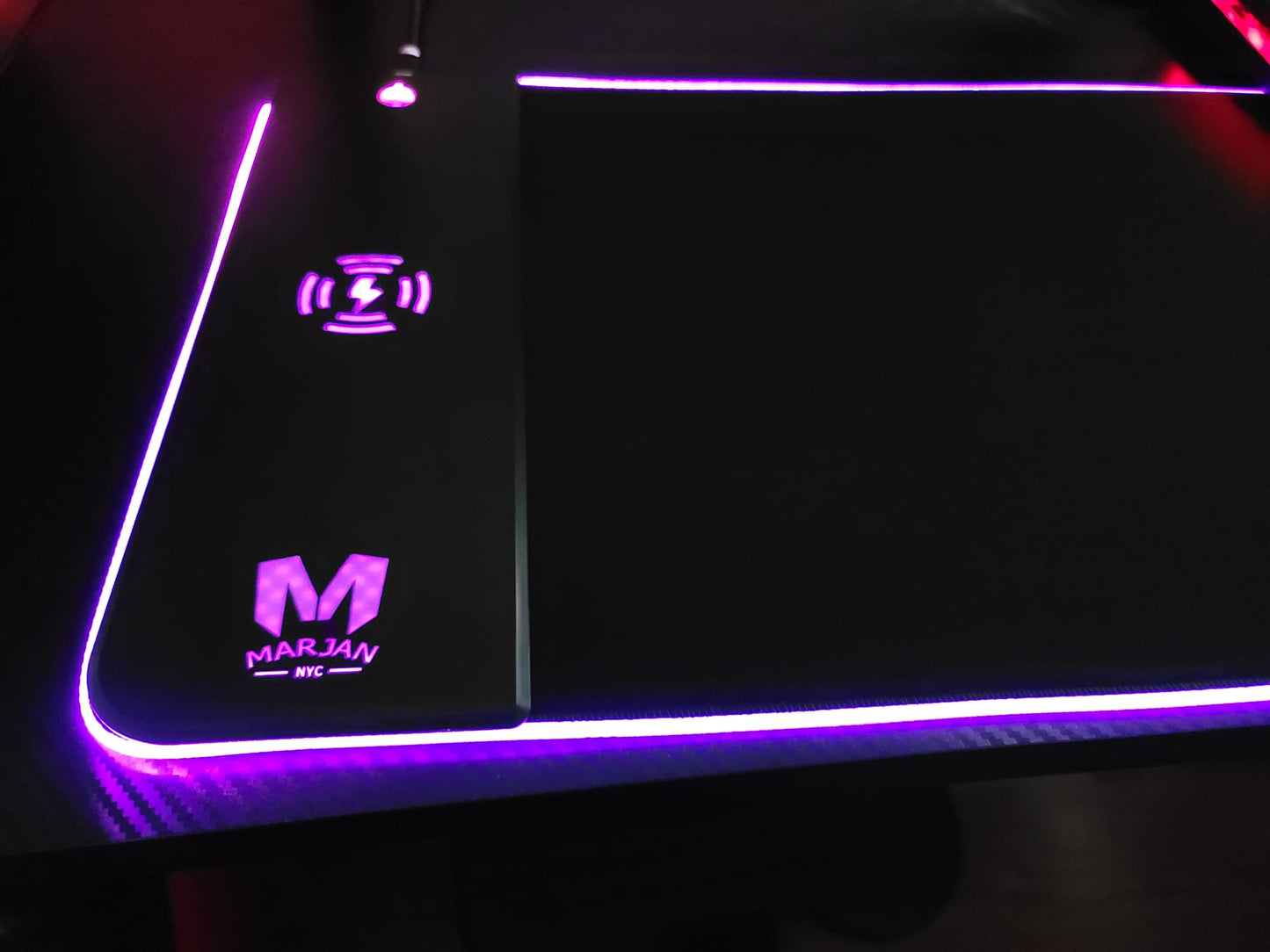 Wireless Charging RGB LED Gaming Mouse Pad - marjan nyc inc