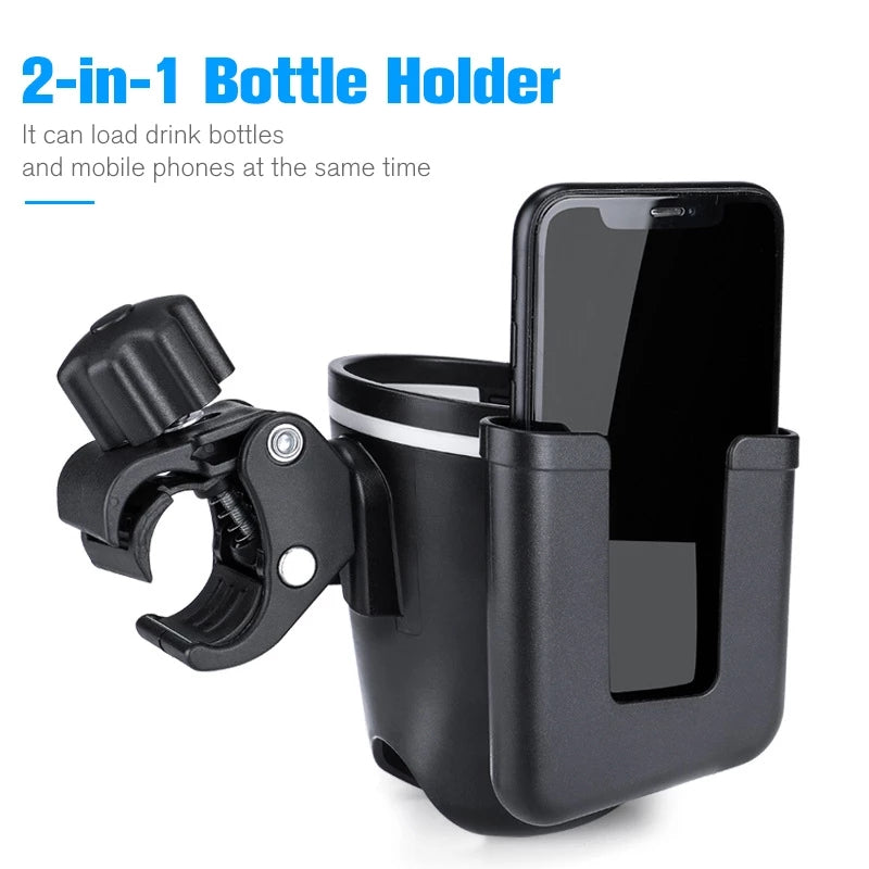 2 in 1 Bicycle Stroller Bike Handlebar Mount MTB Cage Water Bottle