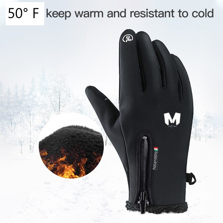 Windproof Waterproof Touch Screen Heated Riding Winter Motorcycle Gloves