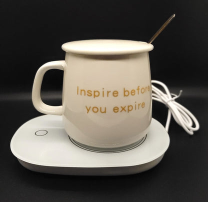 Smart Ceramic Sublimation Mug and Constant Temperature 55 Degree USB Electric Mug Warmer