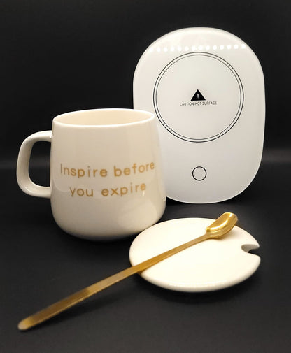 Smart Ceramic Sublimation Mug and Constant Temperature 55 Degree USB Electric Mug Warmer