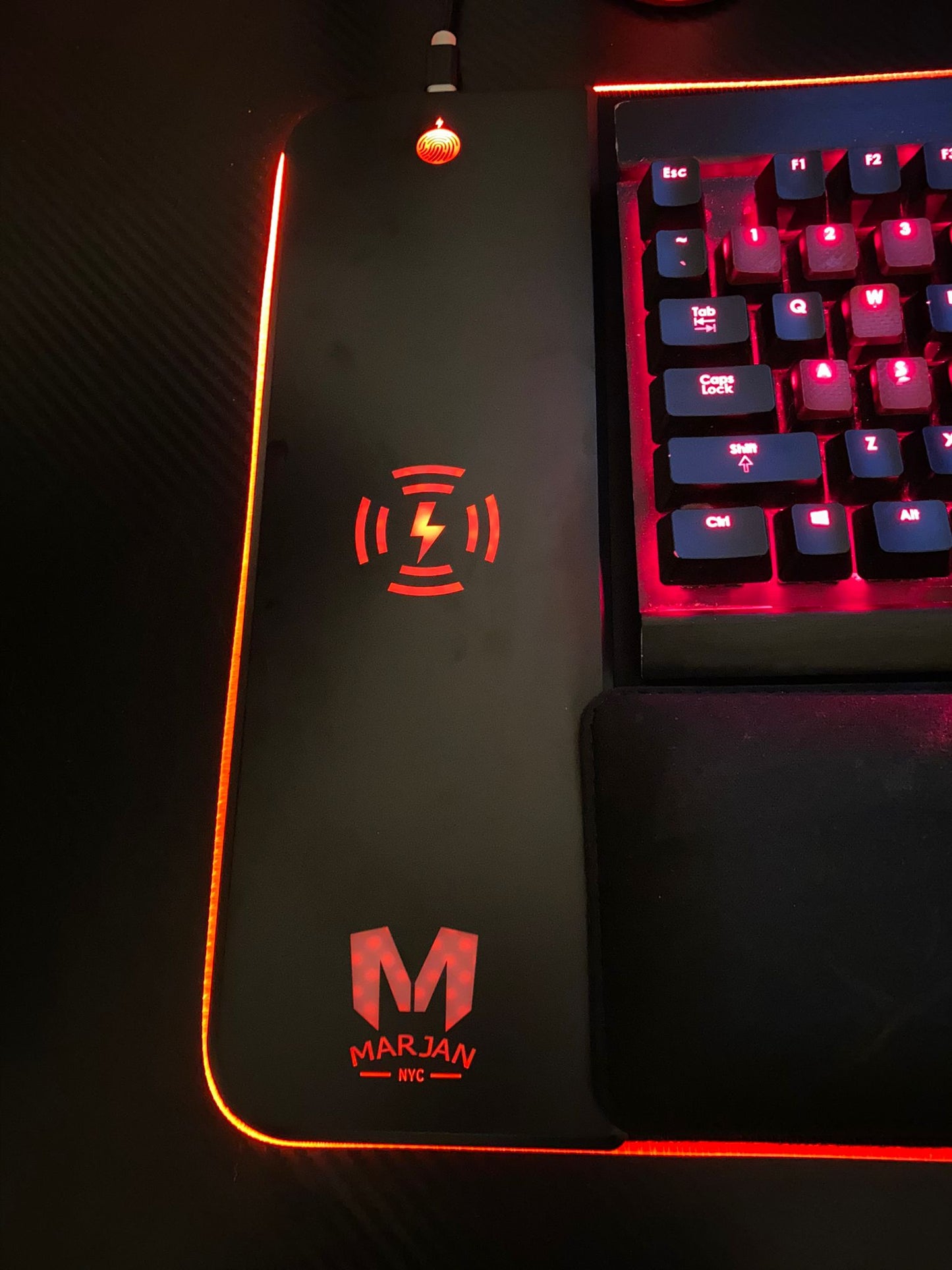 Wireless Charging RGB LED Gaming Mouse Pad - marjan nyc inc